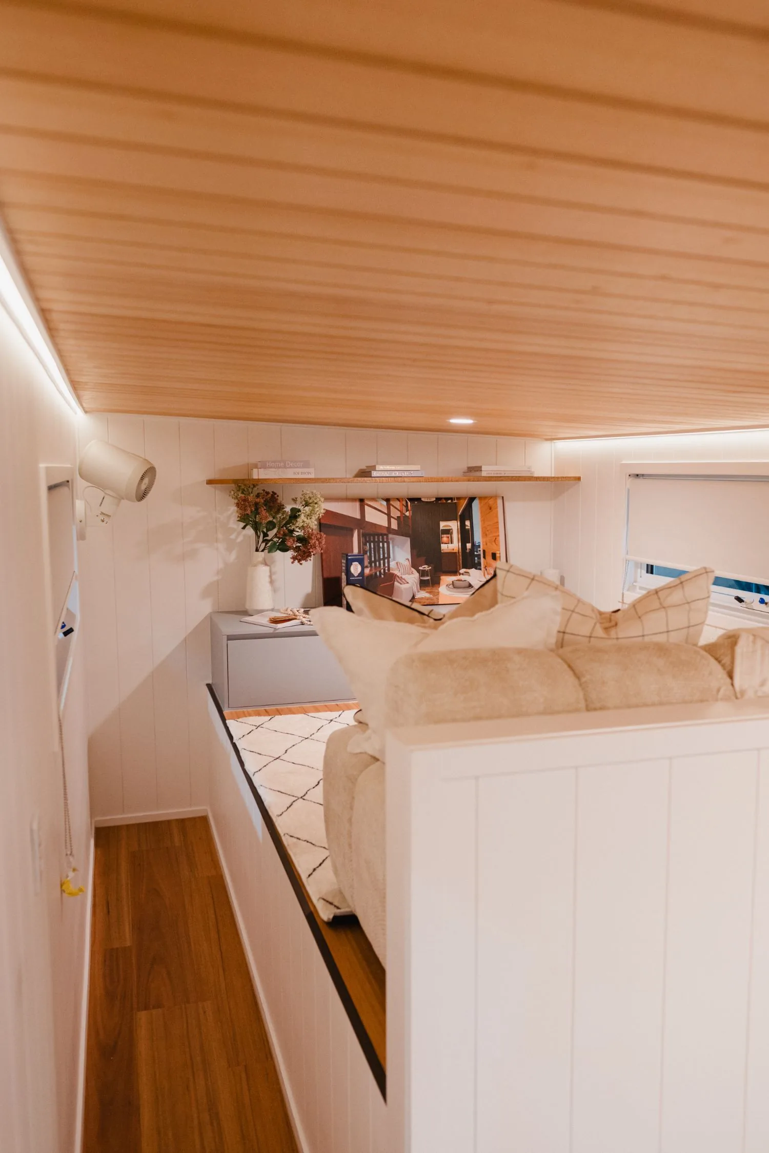 View from the Serenity loft over the living area below